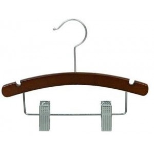 Walnut 10" Combination Hanger w/ Clips